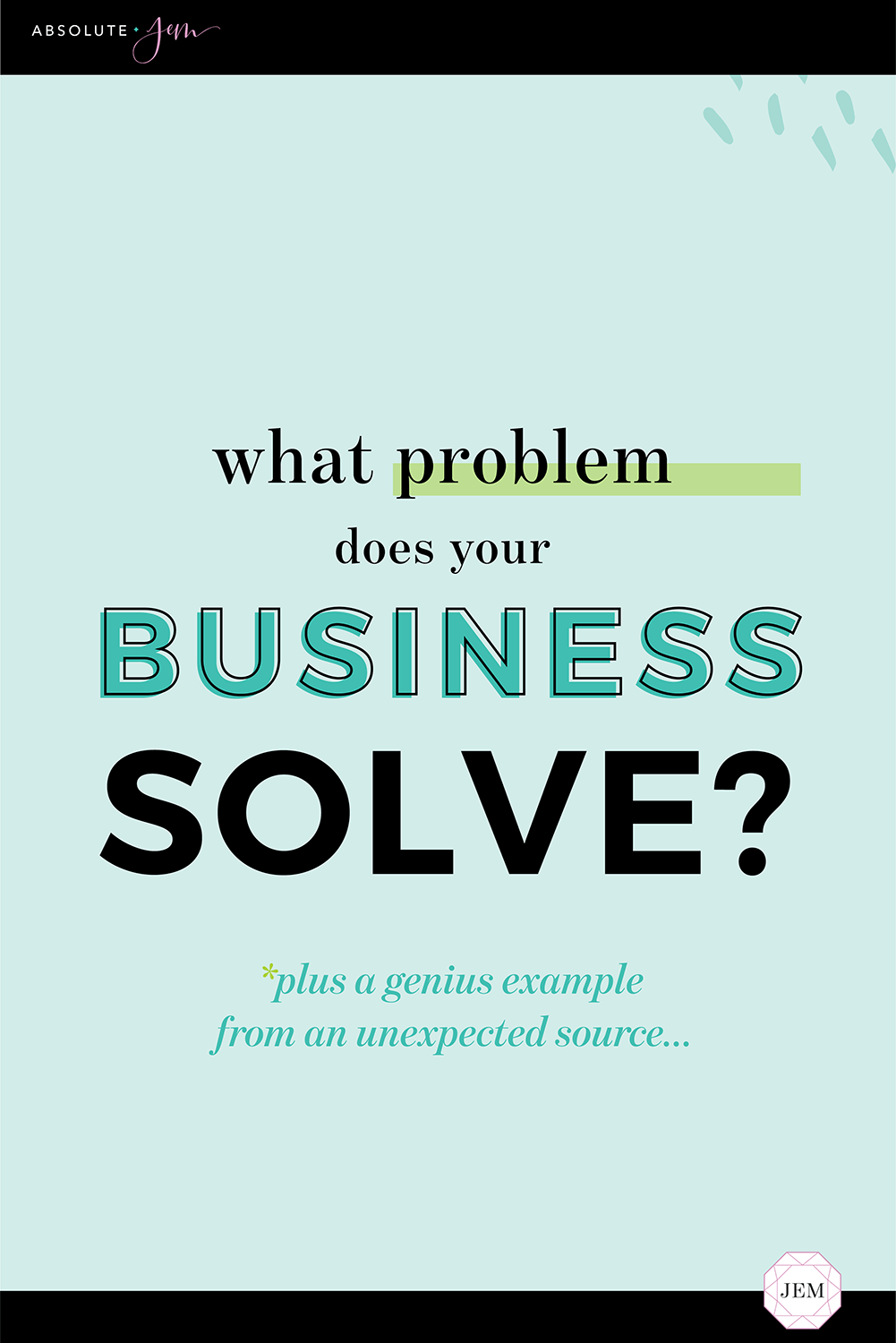 how do you solve a business problem