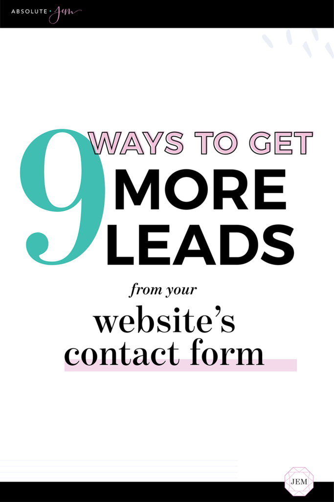 How To Get More Leads From Website Contact Form | Absolute JEM Blog