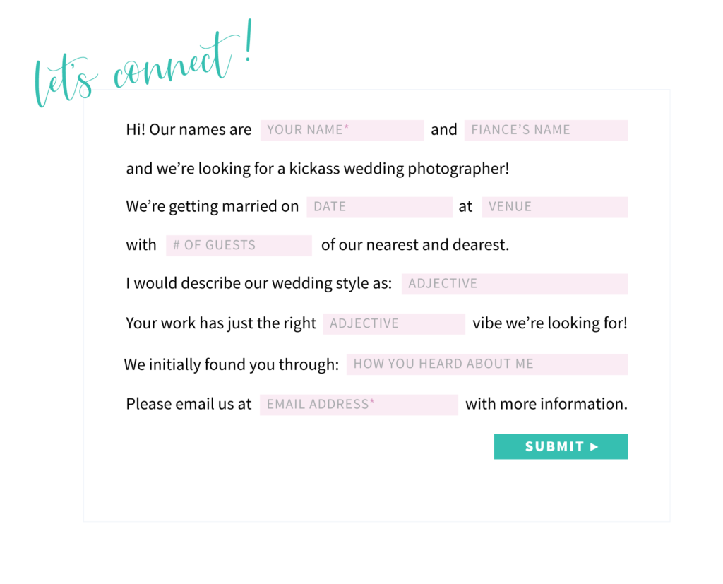 Mad Libs Contact Form Example | Absolute JEM Blog