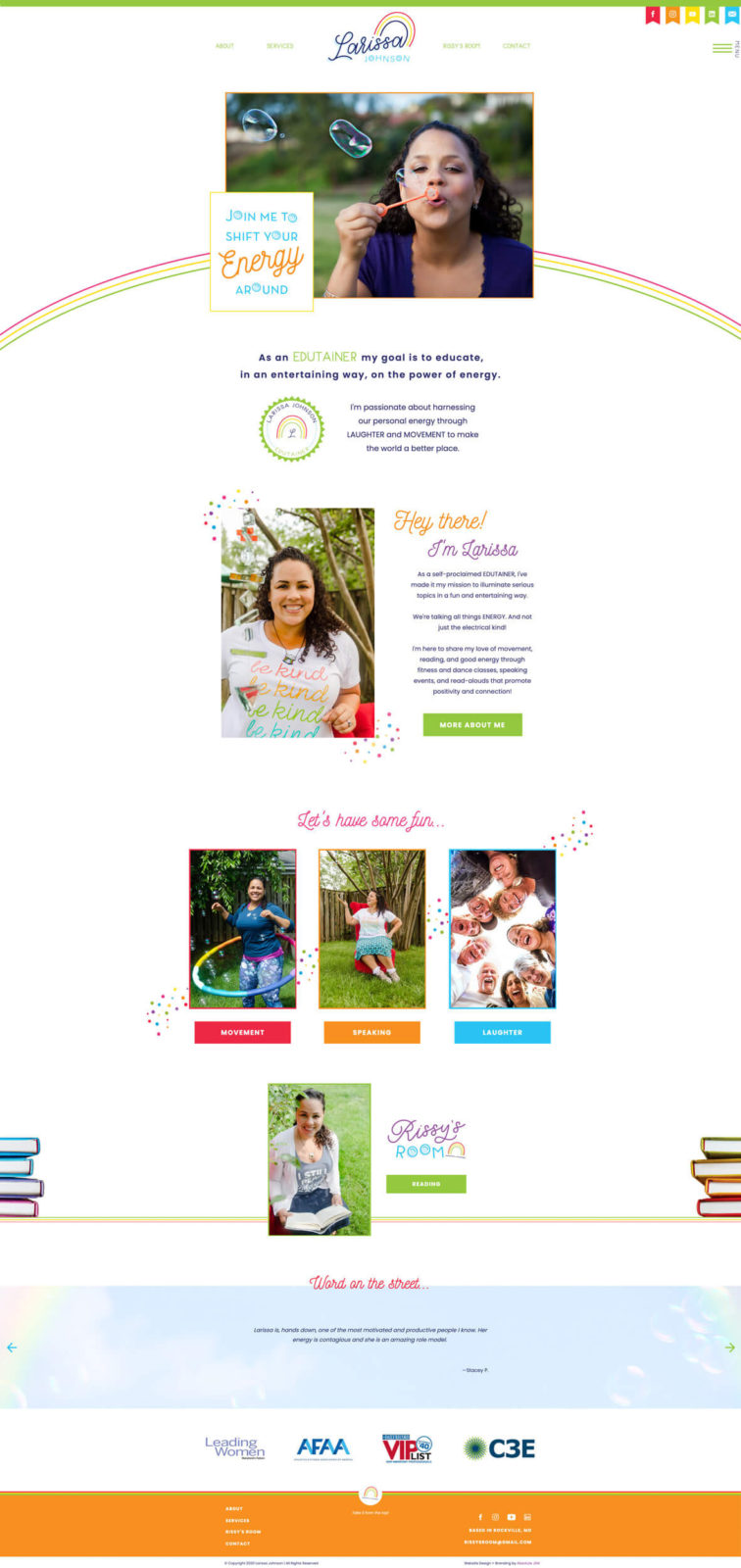 New Brand + Website | Larissa Johnson Home Page