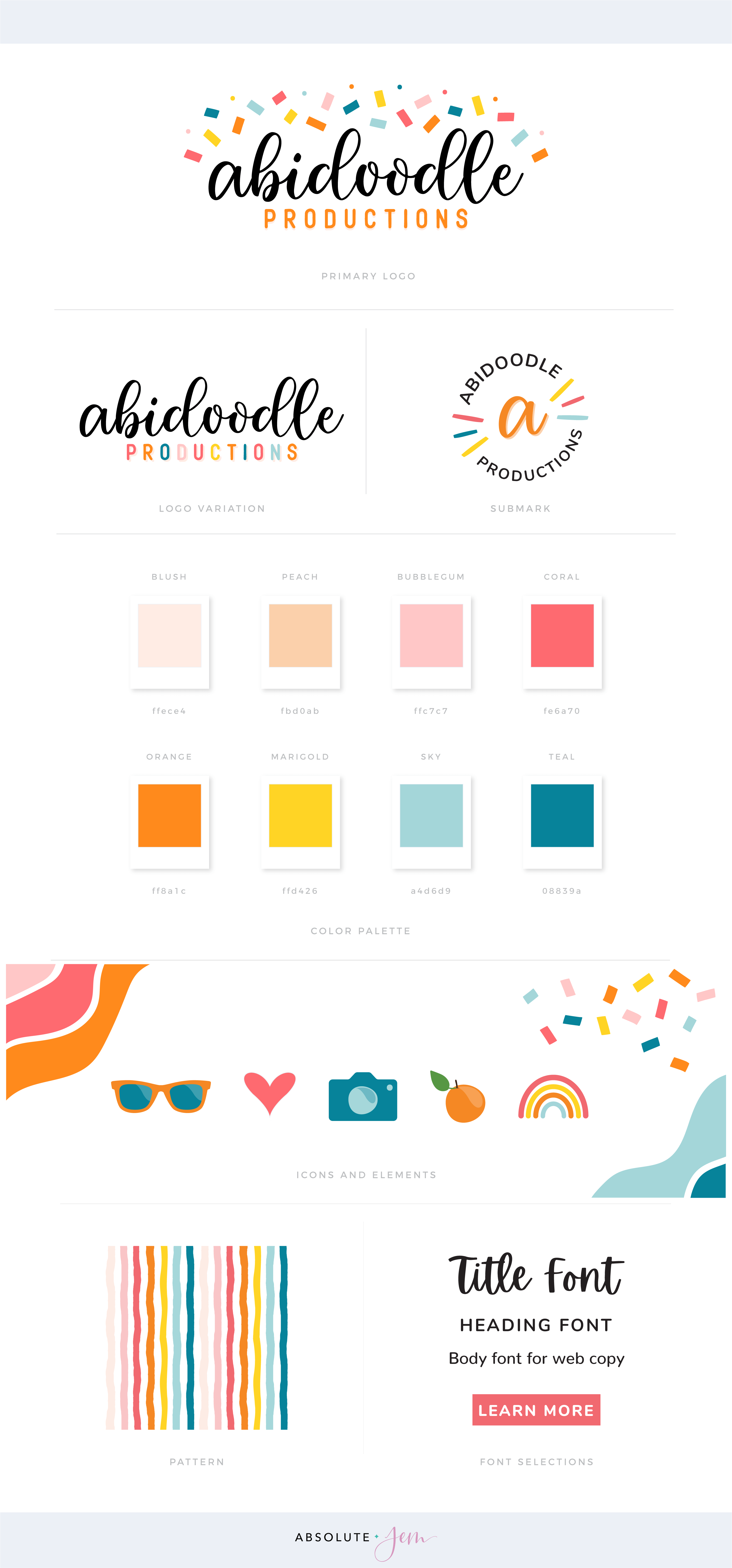 Abidoodle Productions | Colorful Visual Branding by Absolute JEM