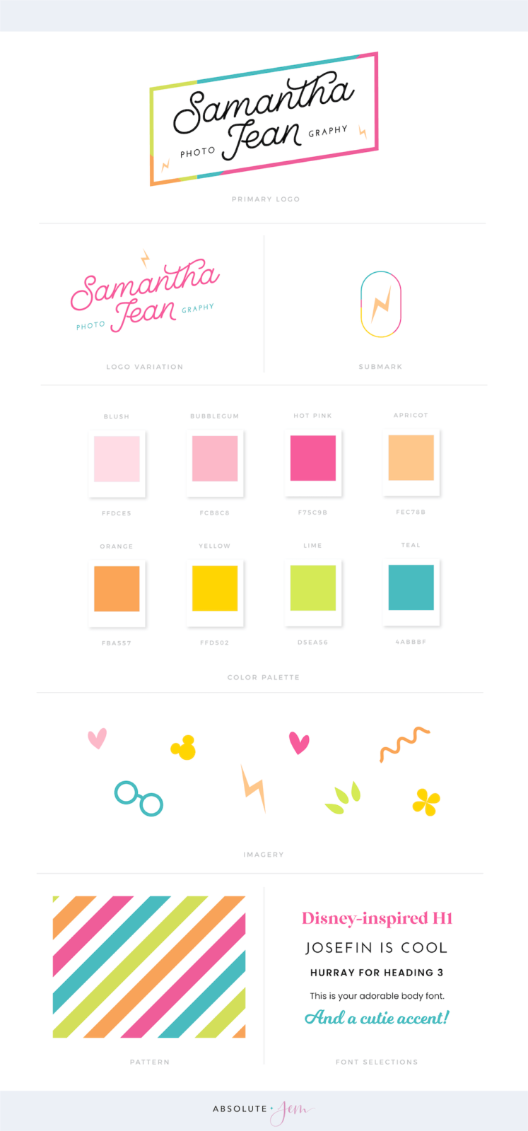 Bold and Bright Brand Board by Absolute JEM