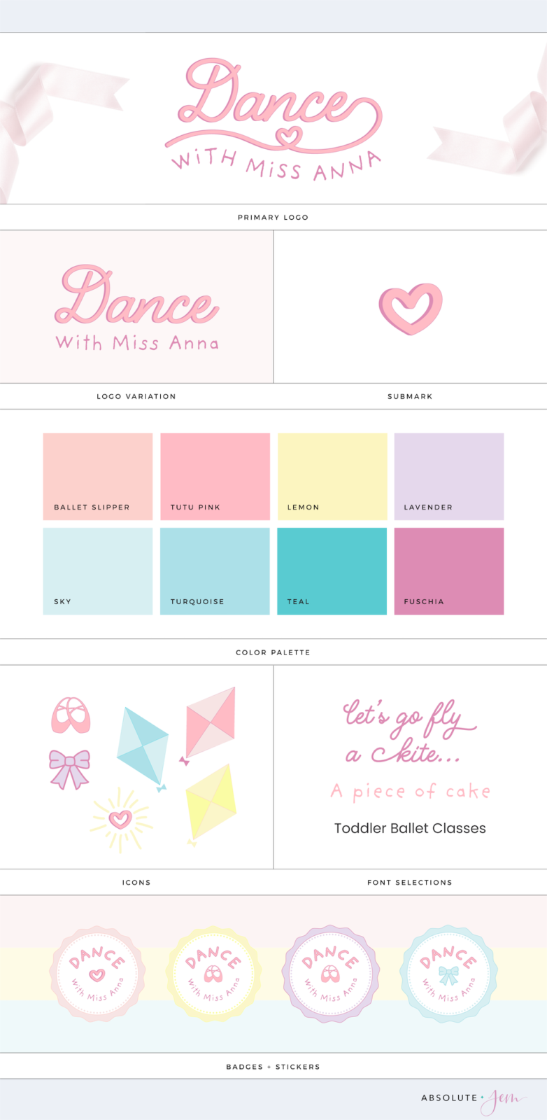 Dance With Miss Anna | Ballet Brand Identity by Absolute JEM