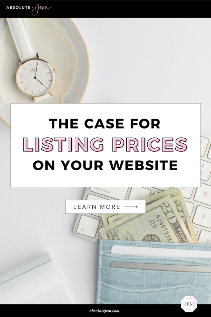 Should You List Pricing On Your Website | Absolute JEM