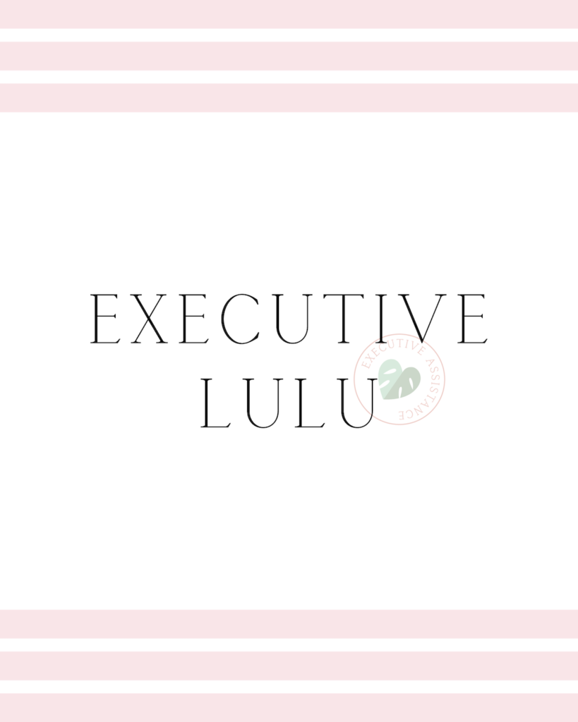 Executive Lulu Clean Feminine Logo Design
