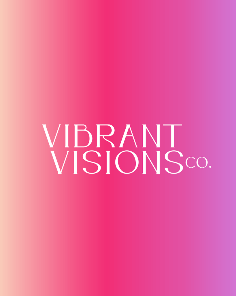 Vibrant Visions Co. Secondary Logo over Gradient