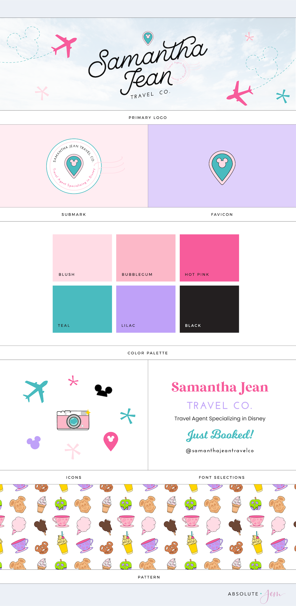 Samantha Jean Travel Co. Disney Brand Board
