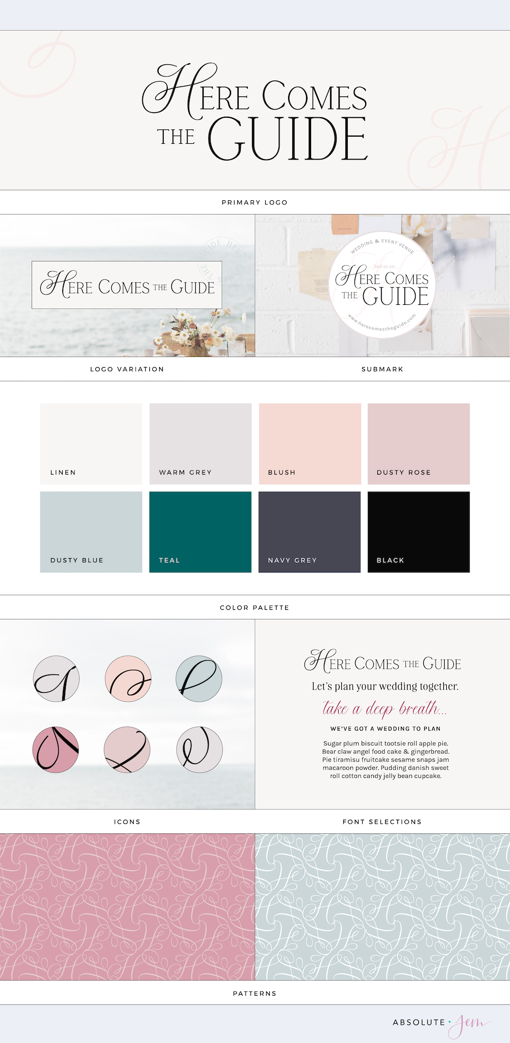 Here Comes The Guide Brand Board by Absolute JEM